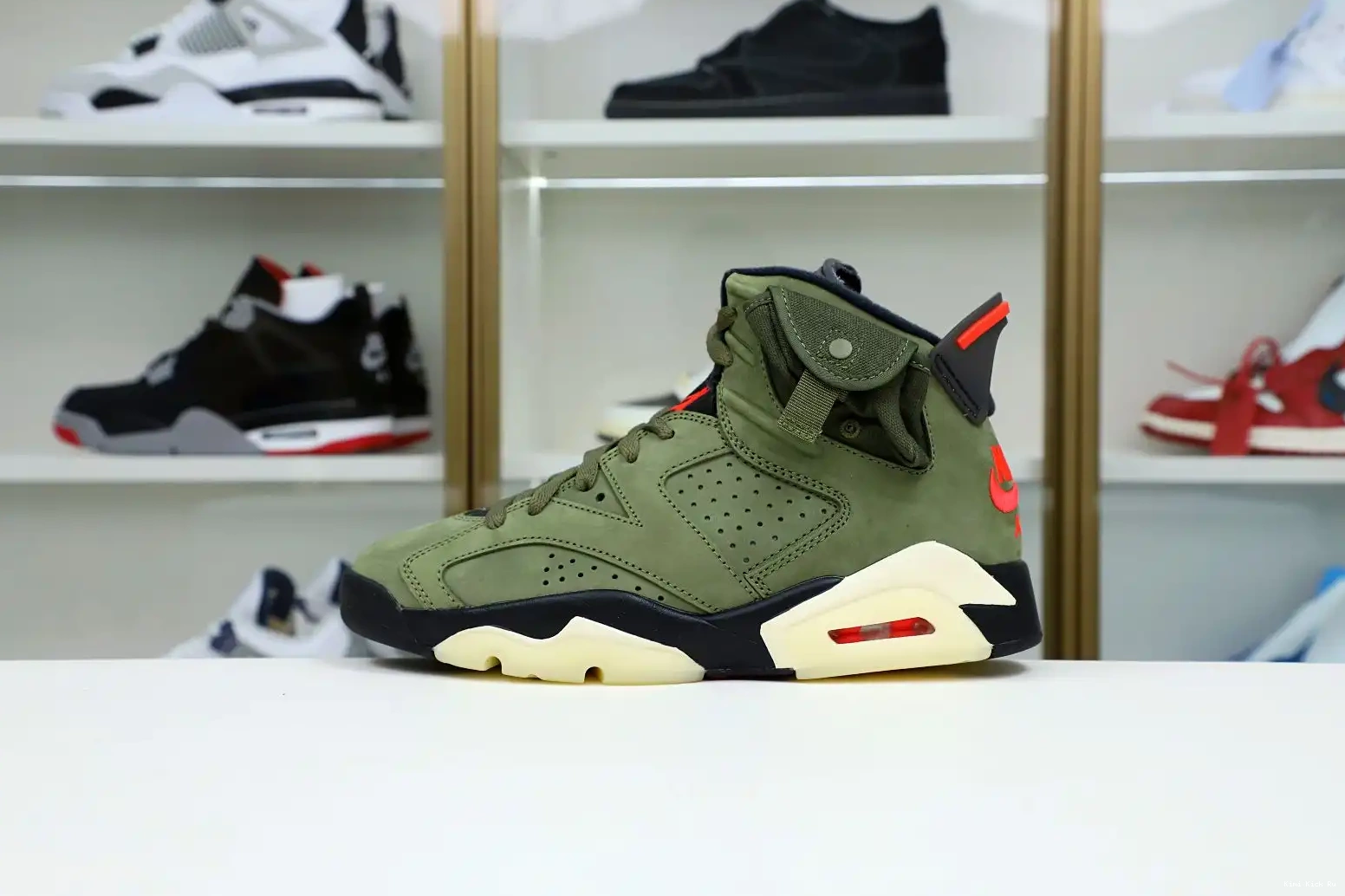 X 6 RETRO TRAVIS 'OLIVE' Kimikick SCOTT JORDAN AIR 0617